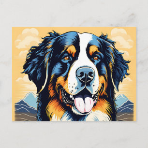 Bernese Mountain Dog Portrait Postcard