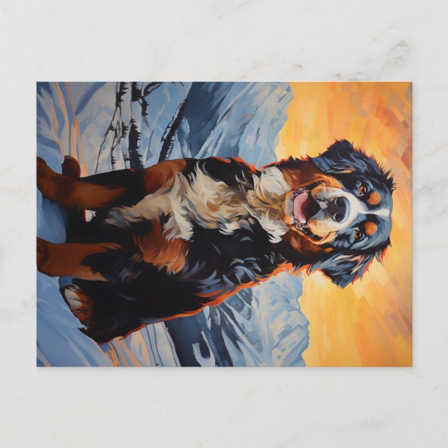 Bernese Mountain Dog Postcard (Front)