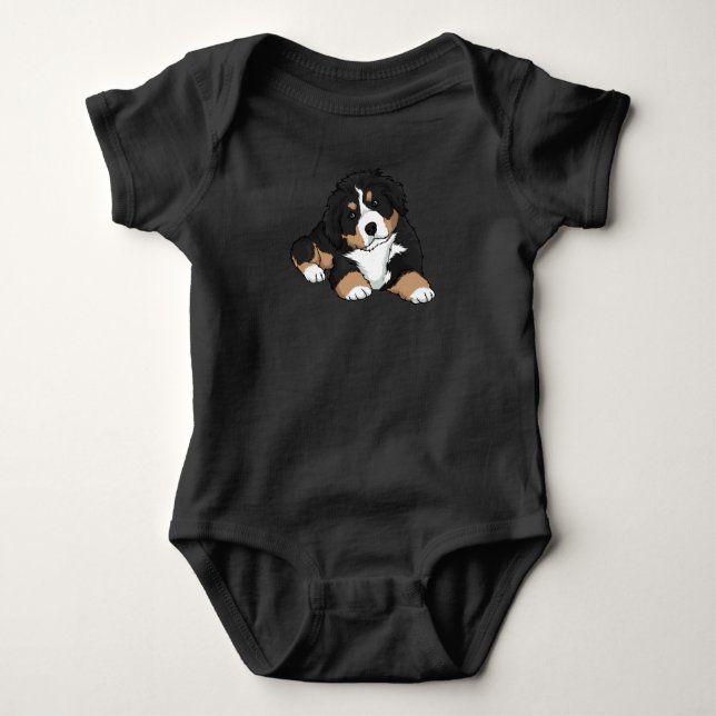 Bernese Mountain Dog Puppy Baby Bodysuit (Front)