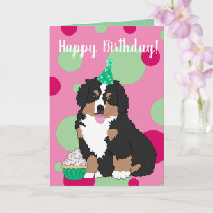 Bernese Mountain Dog Puppy Birthday Card