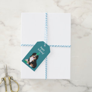Bernese Mountain Dog Puppy Birthday  Gift Tags