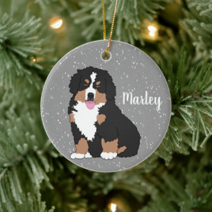 Bernese Mountain Dog Puppy  Ceramic Ornament
