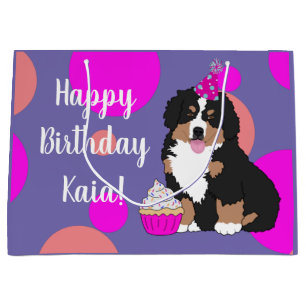 Bernese Mountain Dog Puppy Large Gift Bag