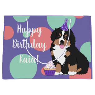 Bernese Mountain Dog Puppy  Large Gift Bag