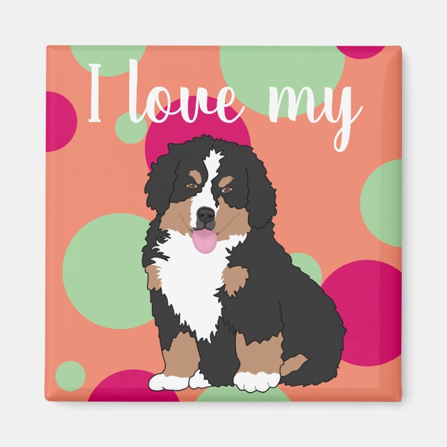 Bernese Mountain Dog Puppy Magnet (Front)