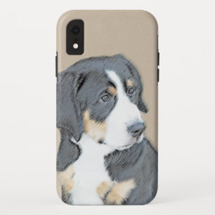 Bernese Mountain Dog Puppy Painting - Original Art iPhone XR Case
