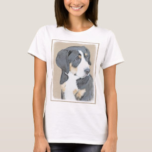 Bernese Mountain Dog Puppy Painting - Original Art T-Shirt
