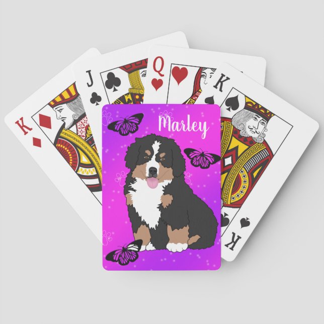 Bernese Mountain Dog Puppy   Playing Cards (Back)