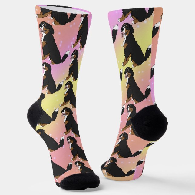 Bernese Mountain Dog  Puppy  Socks (Angled)