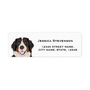 bernese mountain dog return address label