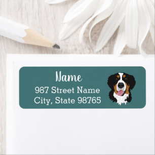 Bernese Mountain Dog Return Address Label