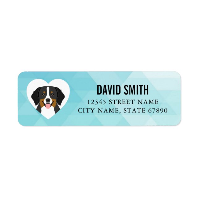 Bernese Mountain Dog Return Address Labels (Front)