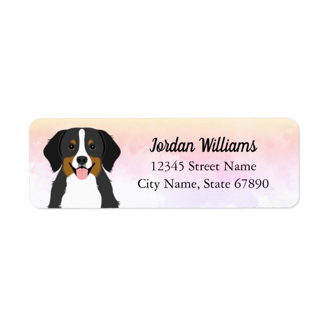 Bernese Mountain Dog Return Address Labels (Front)