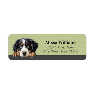 Bernese Mountain Dog Return Address Labels