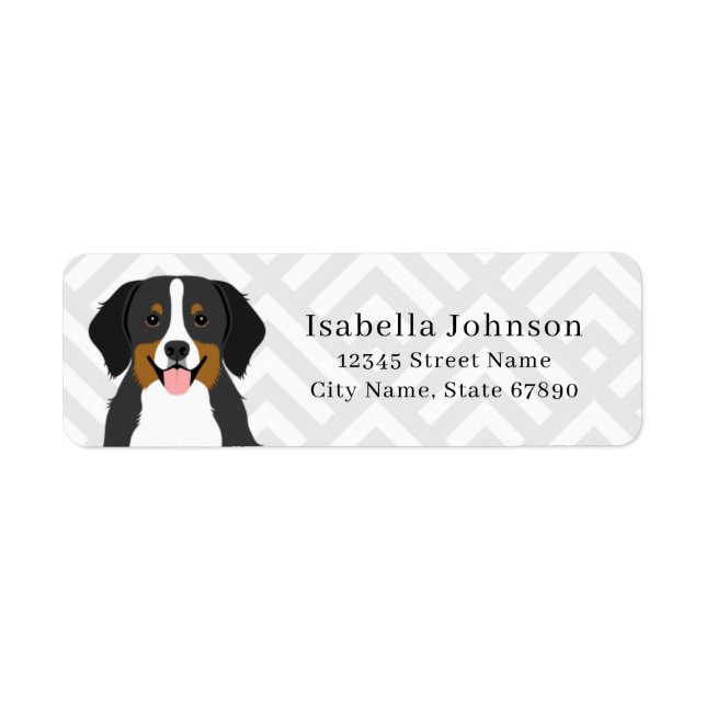 Bernese Mountain Dog Return Address Labels (Front)