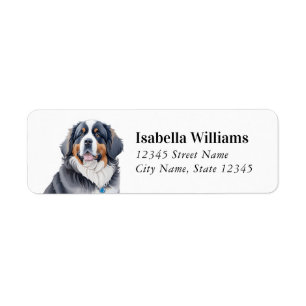 Bernese Mountain Dog Return Address Labels