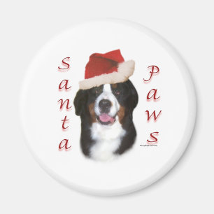 Bernese Mountain Dog Santa Paws Magnet