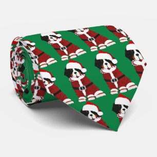Bernese Mountain Dog Santa Paws Tie