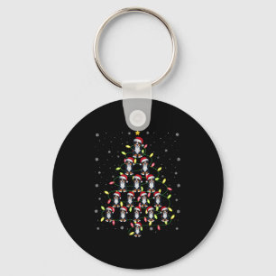 Bernese Mountain Dog Santa Xmas Tree Lights Ugly S Key Ring