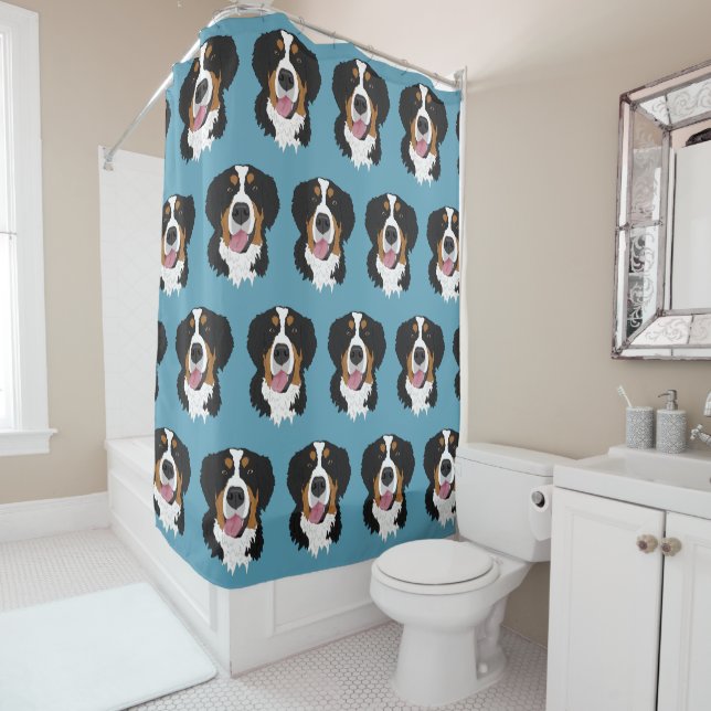 Bernese Mountain Dog  Shower Curtain (In Situ)