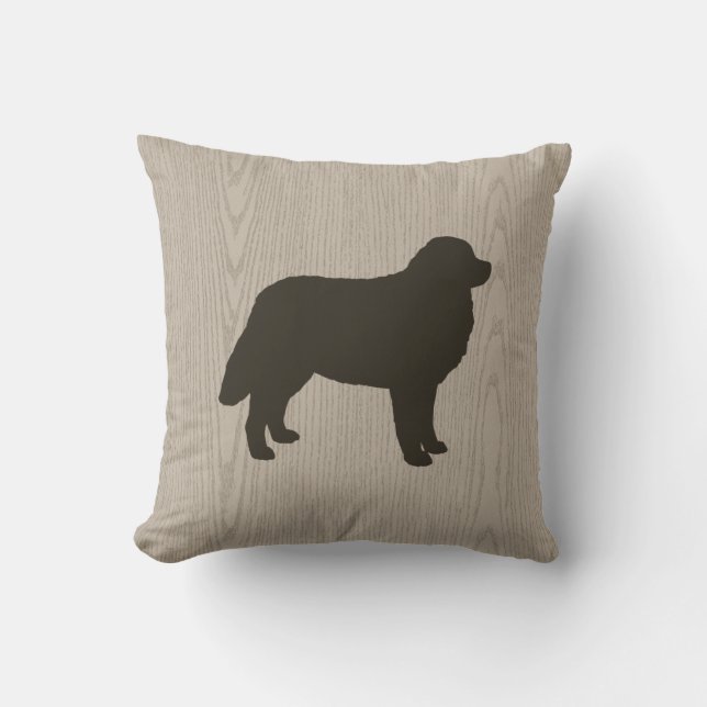 Bernese Mountain Dog Silhouette Decorative Cushion (Front)