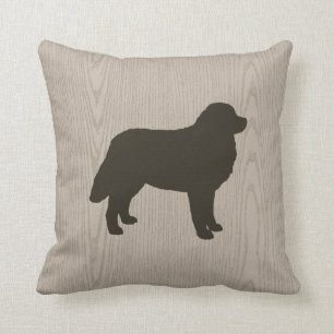 Bernese Mountain Dog Silhouette Decorative Cushion