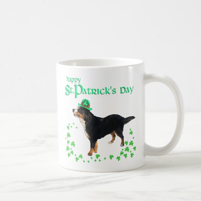 Bernese Mountain Dog St. Patrick's Day Coffee Mug (Right)