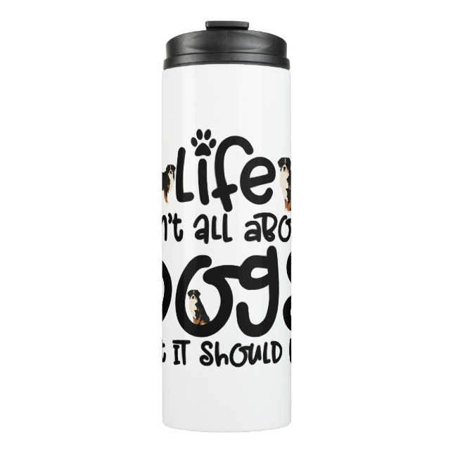 Bernese Mountain Dog Thermal Tumbler (Front)