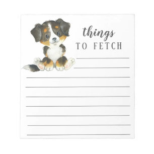 Bernese Mountain Dog Things to Fetch Notepad