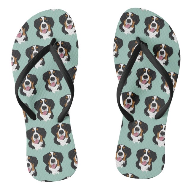 Bernese Mountain Dog Thongs (Footbed)