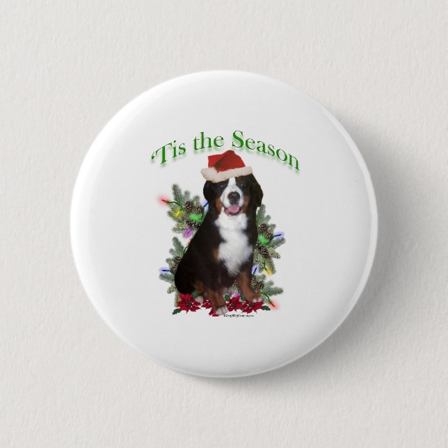 Bernese Mountain Dog ‘Tis 6 Cm Round Badge (Front)