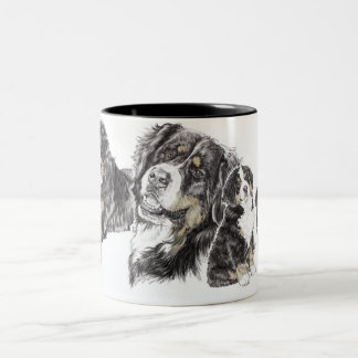 Bernese Mountain Dog Two-Tone Coffee Mug