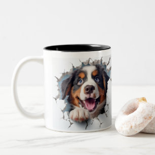 Bernese Mountain Dog Two-Tone Coffee Mug