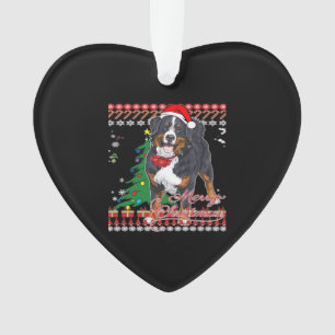 Bernese Mountain Dog Ugly Christmas Sweater Shirt  Ornament