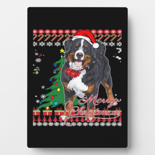 Bernese Mountain Dog Ugly Christmas Sweater Shirt Plaque