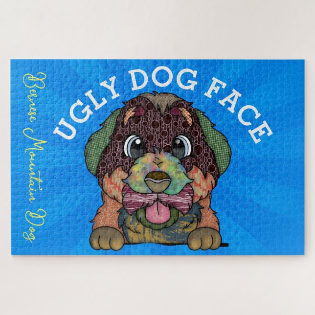 Bernese Mountain Dog ugly face 1000 piece Jigsaw Puzzle (Horizontal)