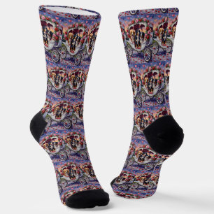 Bernese Mountain Dog Valentine's Day Socks