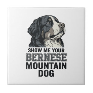 Bernese Mountain Dog Vintage Engraving Shirt Desig Ceramic Tile