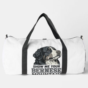 Bernese Mountain Dog Vintage Engraving Shirt Desig Duffle Bag