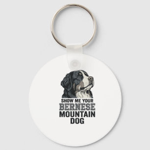 Bernese Mountain Dog Vintage Engraving Shirt Desig Key Ring