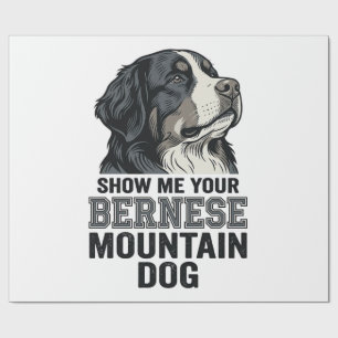 Bernese Mountain Dog Vintage Engraving Shirt Desig Wrapping Paper