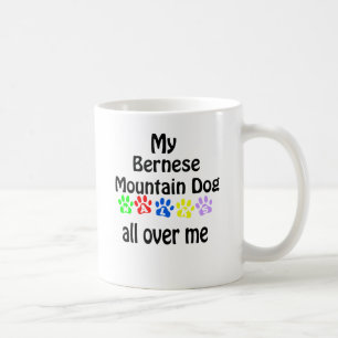 Bernese Mountain Dog Walks Design Coffee Mug