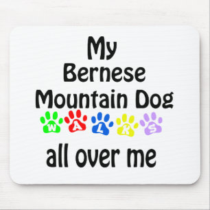 Bernese Mountain Dog Walks Design Mouse Pad