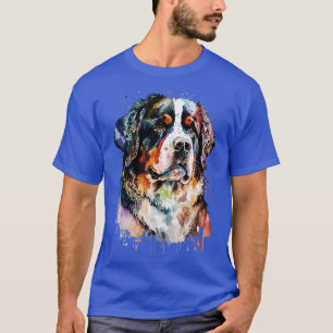 Bernese Mountain Dog watercolor portrait T-Shirt