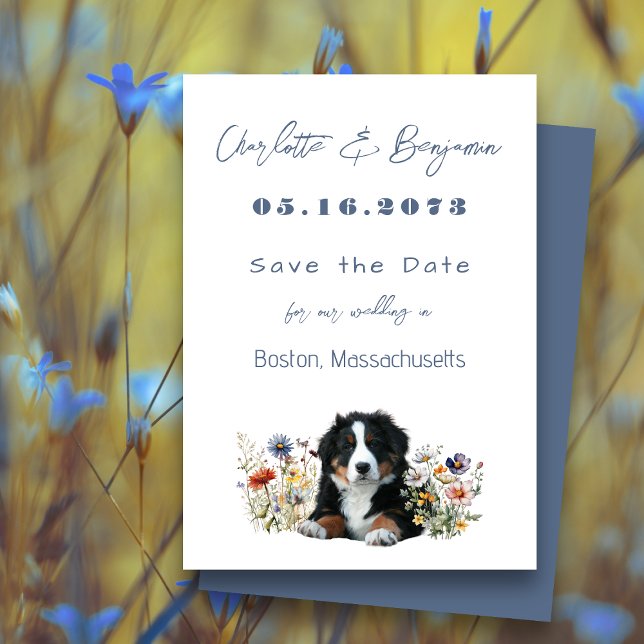 Bernese Mountain Dog Wedding Save the Date (Creator Uploaded)