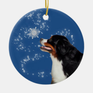 Bernese Mountain Dog Winter Ornament