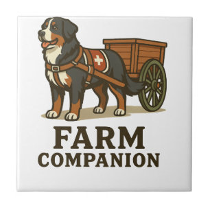 Bernese Mountain Dog Working Farm Companion Ceramic Tile