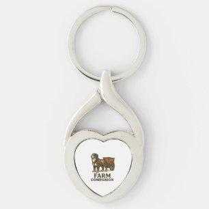 Bernese Mountain Dog Working Farm Companion Key Ring