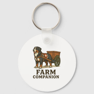 Bernese Mountain Dog Working Farm Companion Key Ring