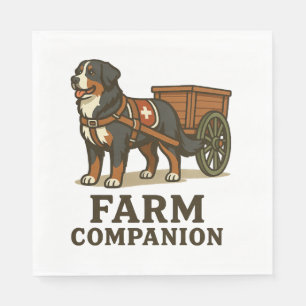 Bernese Mountain Dog Working Farm Companion Napkin